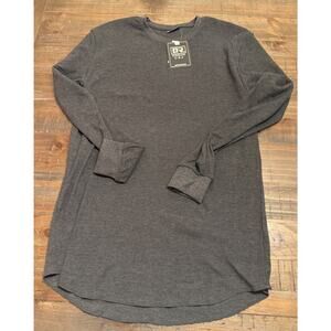 Dream USA Thermal Long Sleeve Shirt Men’s 2XL Charcoal Waffle Knit NWT